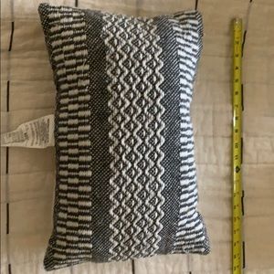 Gray boho accent pillow
